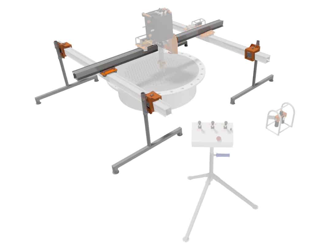 Vertical H-Frame Setup with Support Legs (for Flex Frame 2.5") - Image 2