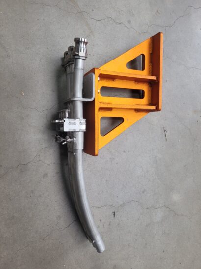 Custom bracket with bend ¾" guide tubes
